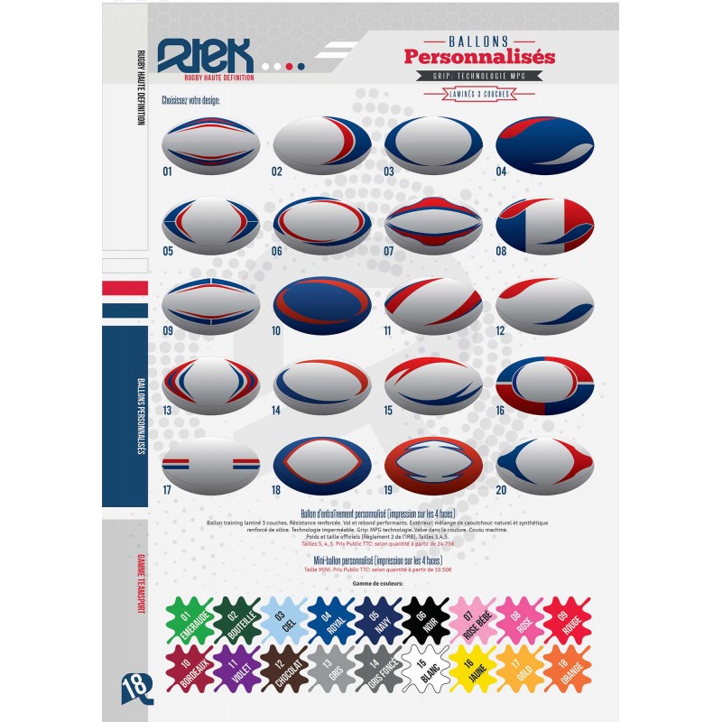 Ballons de rugby personnalisable