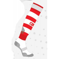Chaussettes de rugby NODZ Rouge/Blanc, par RTEK